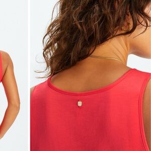 Fabletics Orange Red Tank Top Athletic Style